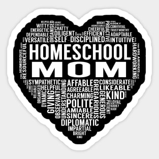 Homeschool Mom Heart Sticker